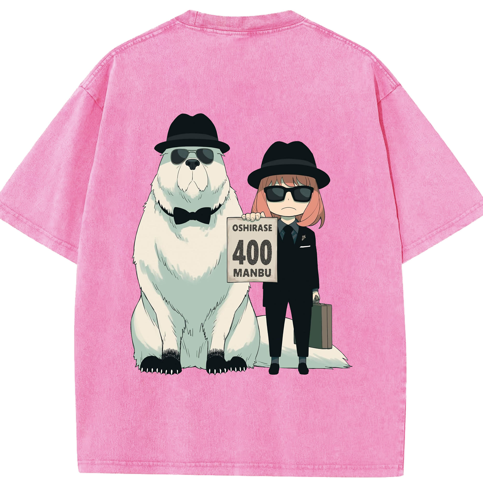 （画像用） SPY×FAMILY间谍家家酒 綿100% ヴィンテージ風 半袖Tシャツ（背面プリント）